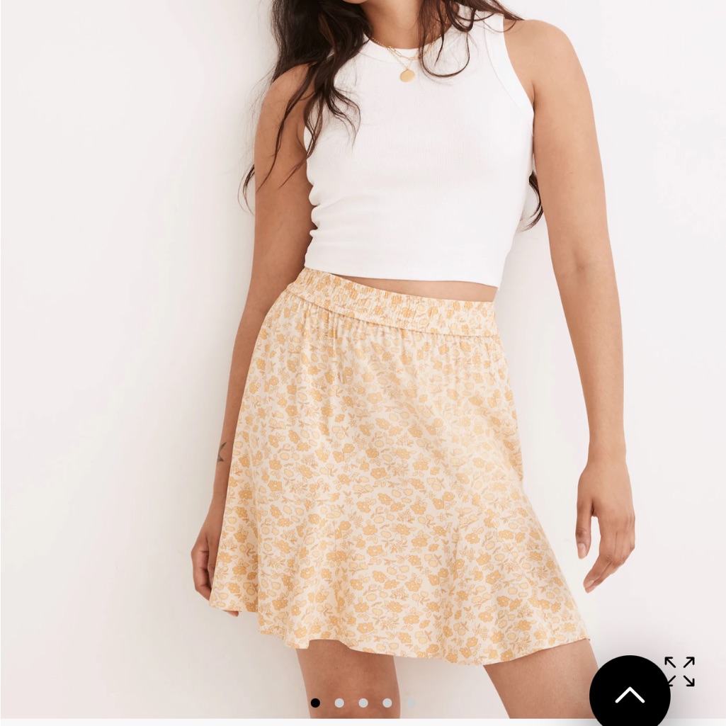 Pull-On Swing Mini Skirt In Piccola Floral